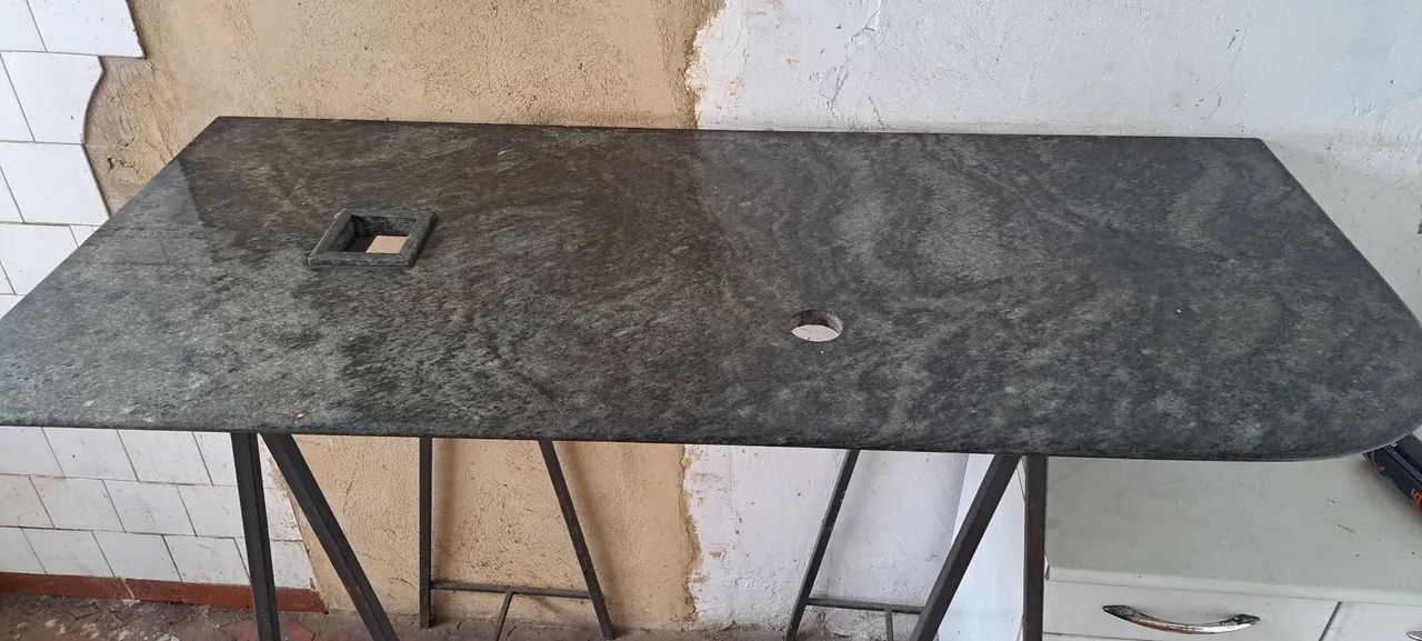 Tampo bancada ardósia polida  - Foto 2