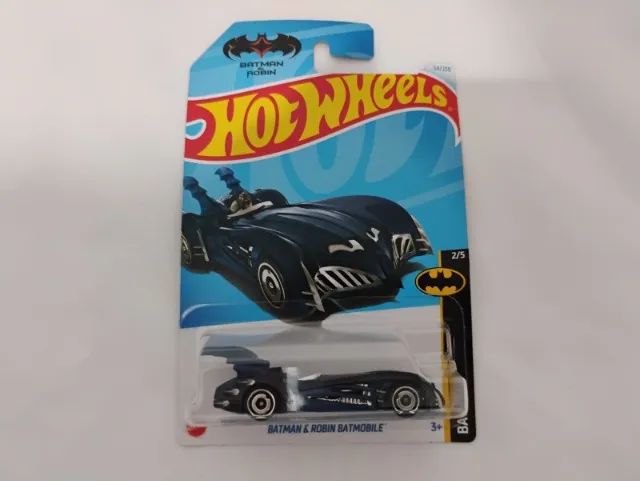 Hot Wheels Batmóvel Batman & Robin cor azul - Foto 2