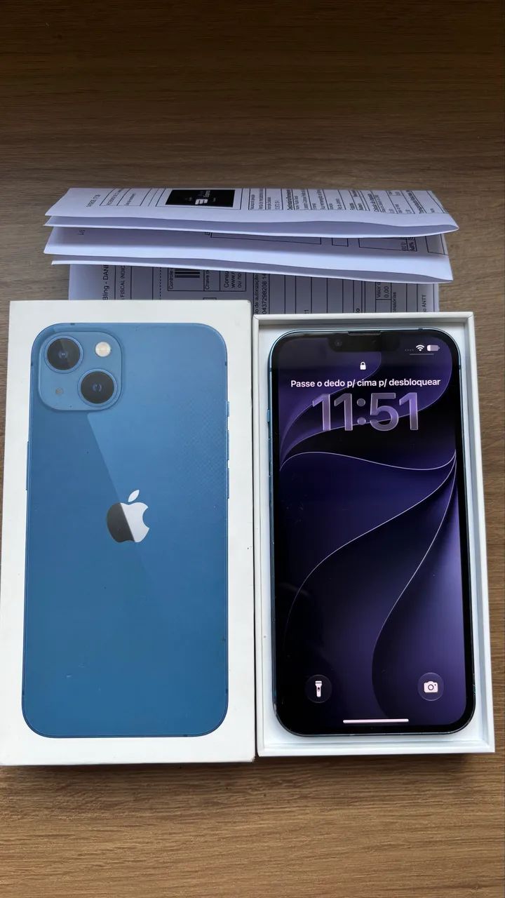 iPhone 13 128gb Azul | Caixa e Nota Fiscal - Celulares e