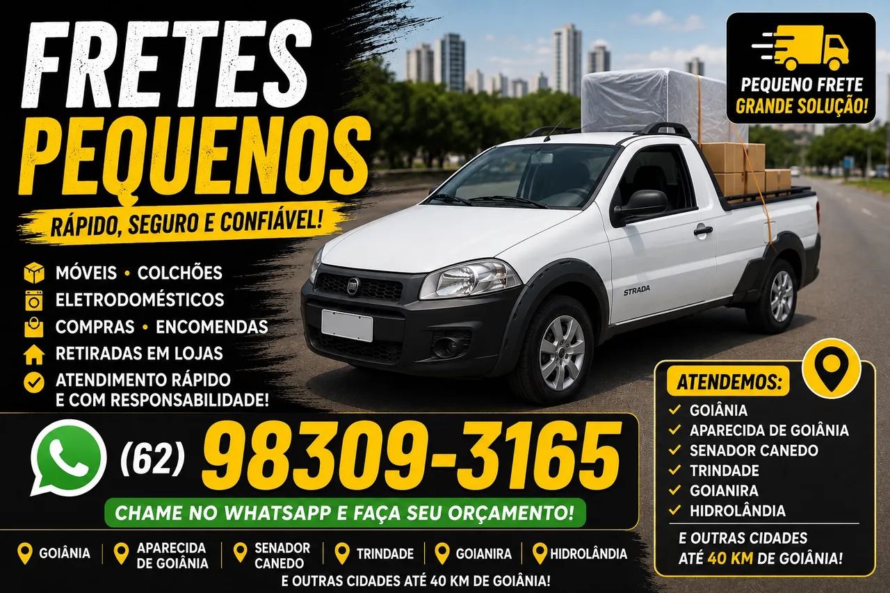 Fretes pequenos / mudanças / encomendas / carreto com strada