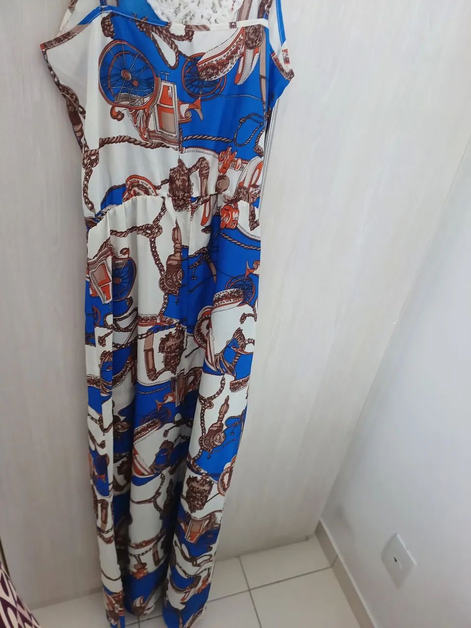 Vestido longo estampado - Foto 4