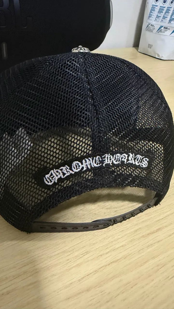Boné Chrome Heart Red Cemetary Cross trucker - Foto 3