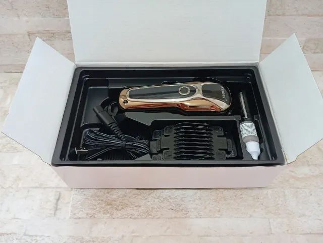 Maquina Profissional Cabelo e Barba Kemei KM-1990 sem Fio - Foto 5