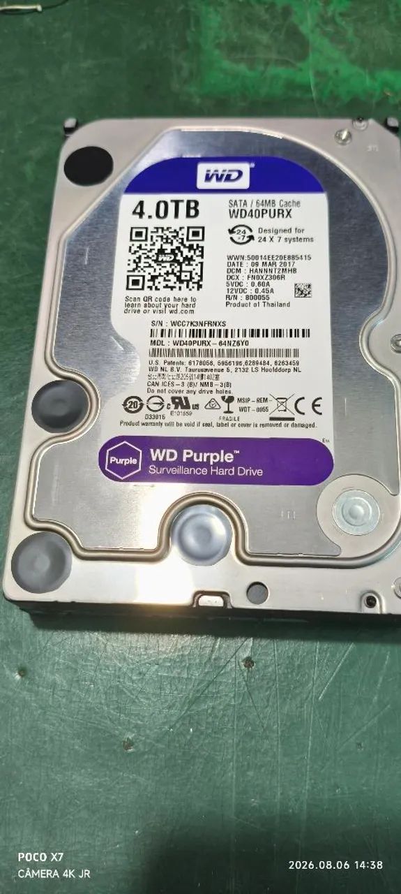 HD 4 TB Purple - CFTV 
