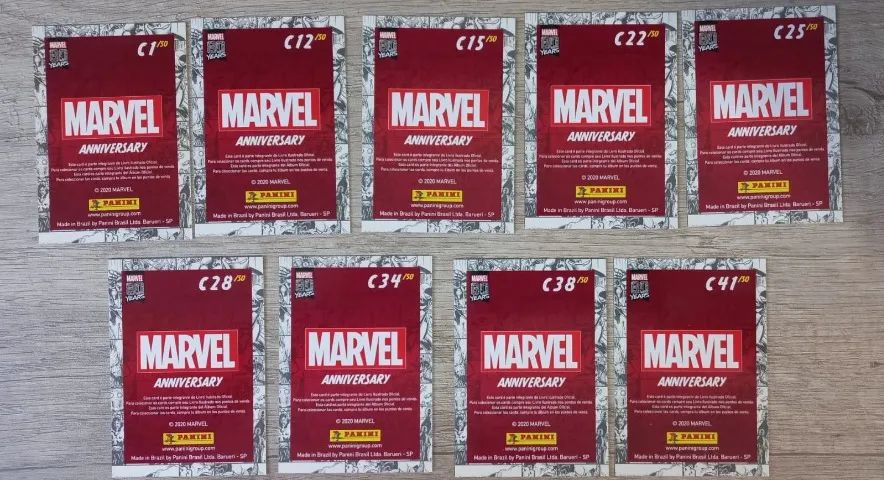LOTE CARDS MARVEL 80 ANOS - PANINI - Foto 2