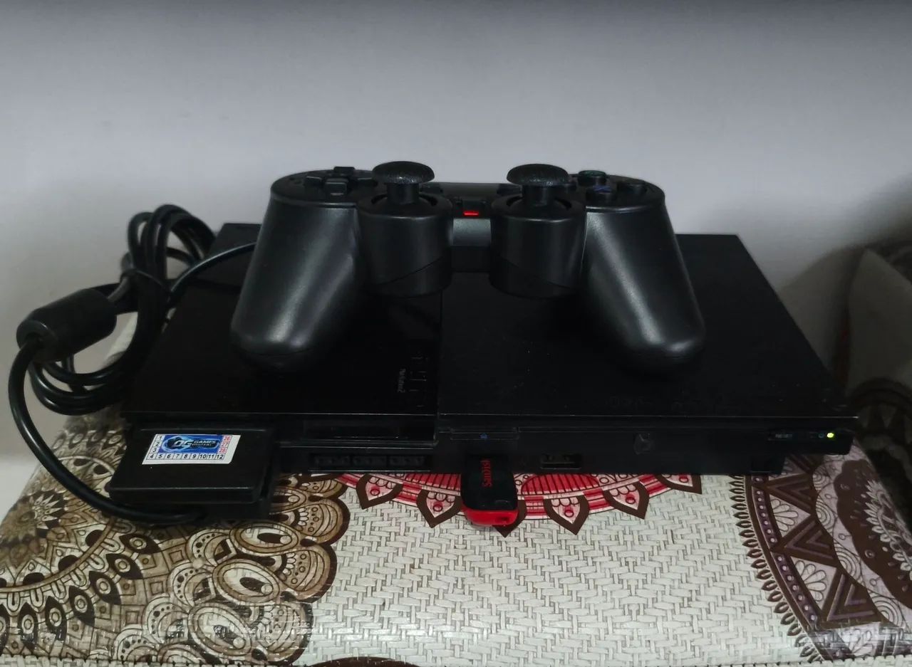 PS2 Slim com muitos jogos  - Foto 2
