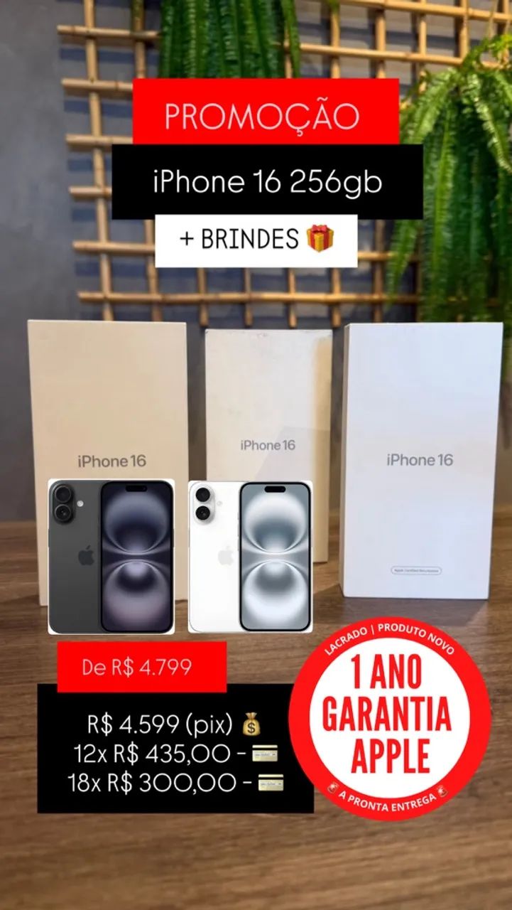 iPhone 16 256gb - Novo