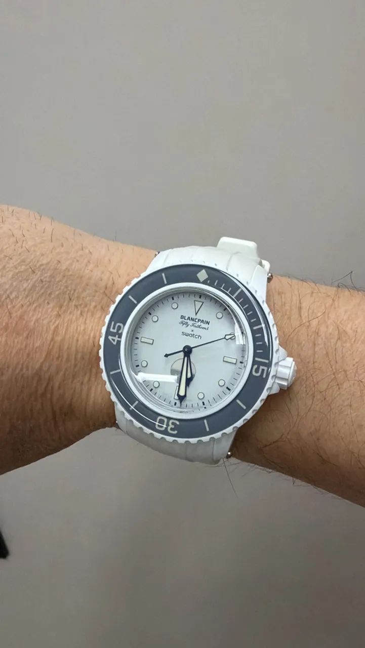 Relógio Blanc Paim Branco Automático Scuba  - Foto 3