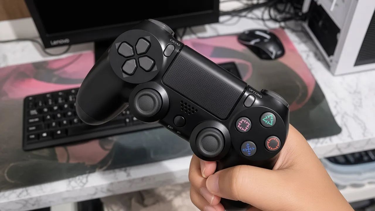 Controle ps4 USB, bluetooth com caixa  - Foto 3
