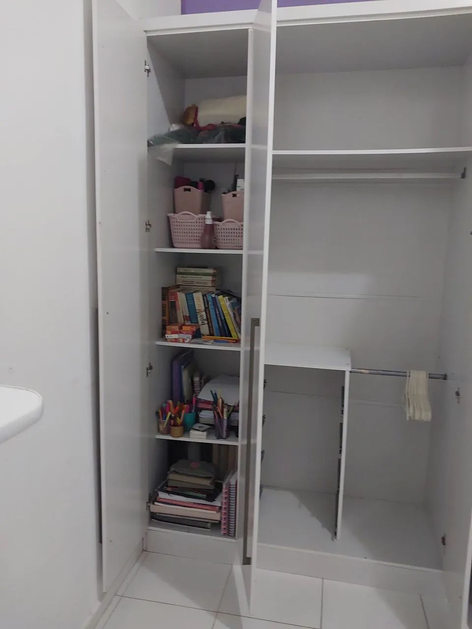 Guarda-roupa Branco MDF Espaçoso - Foto 3
