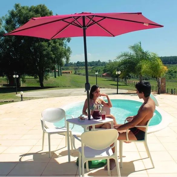 Conjunto mesa e cadeiras piscina