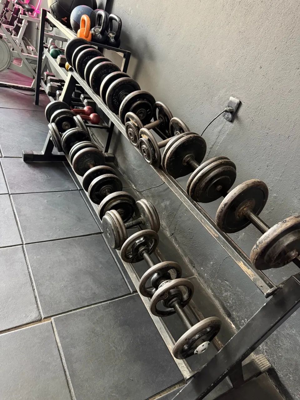 Halteres com suporte 