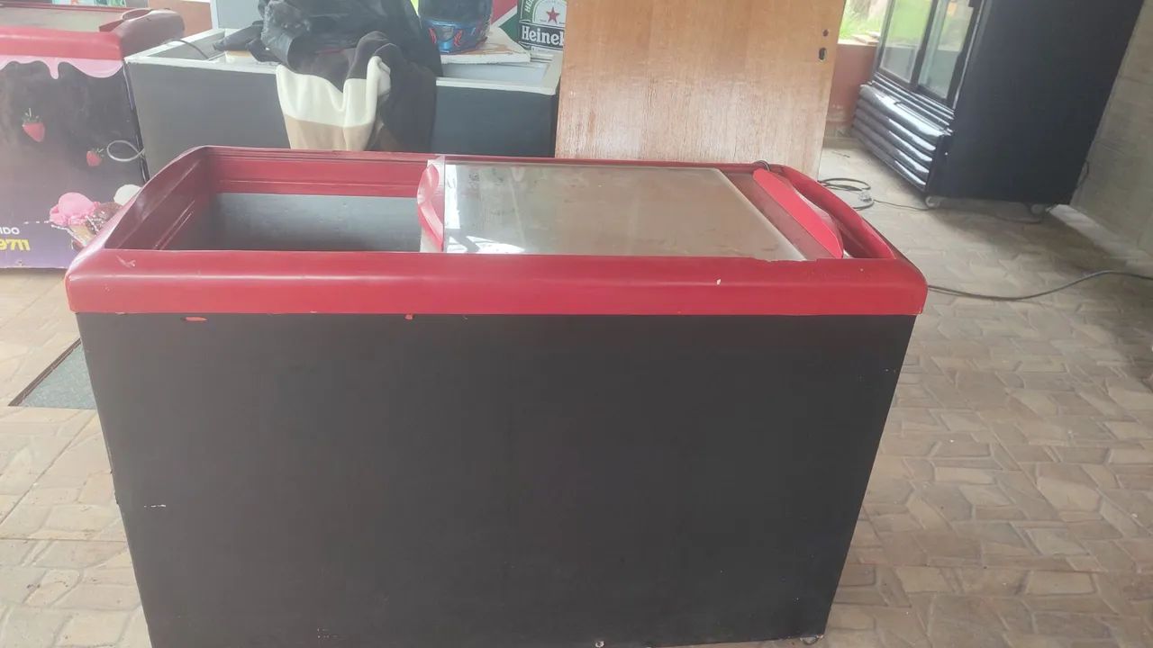 Freezer horizontal para sorvete ou bebidas 