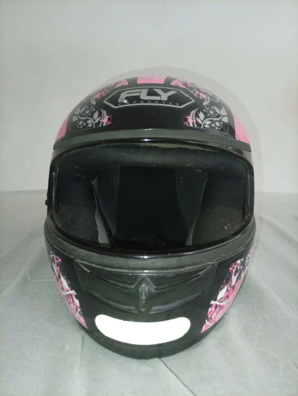 Capacete fly preto com rosa - Foto 3