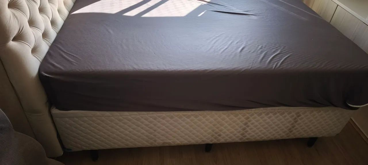 Cama de casal com colchão e cabeceira para RETIRAR  - Foto 3