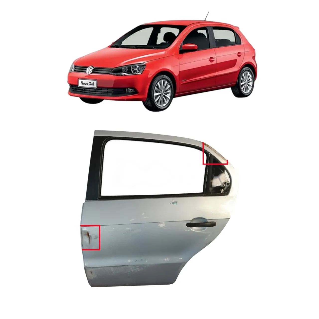 porta traseira esquerdo c/detalhe Vw gol 2013 2014