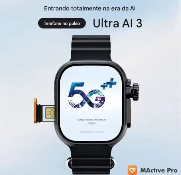 Smartwatch ultra 3 da microwear pega chip de operadora verdadeiro celular de pulso 