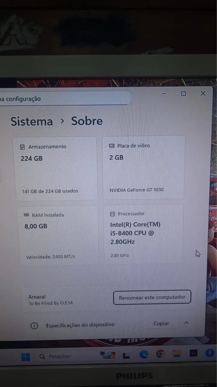 Computador I5-8400 8 ram GeForce GT 1030 - Foto 5