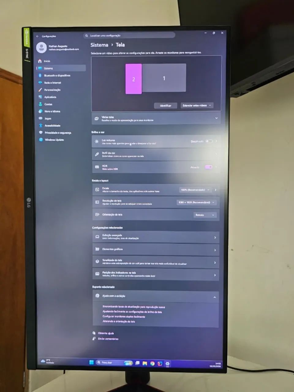 Monitor 240HZ LG Ultragear 27'  - Foto 2