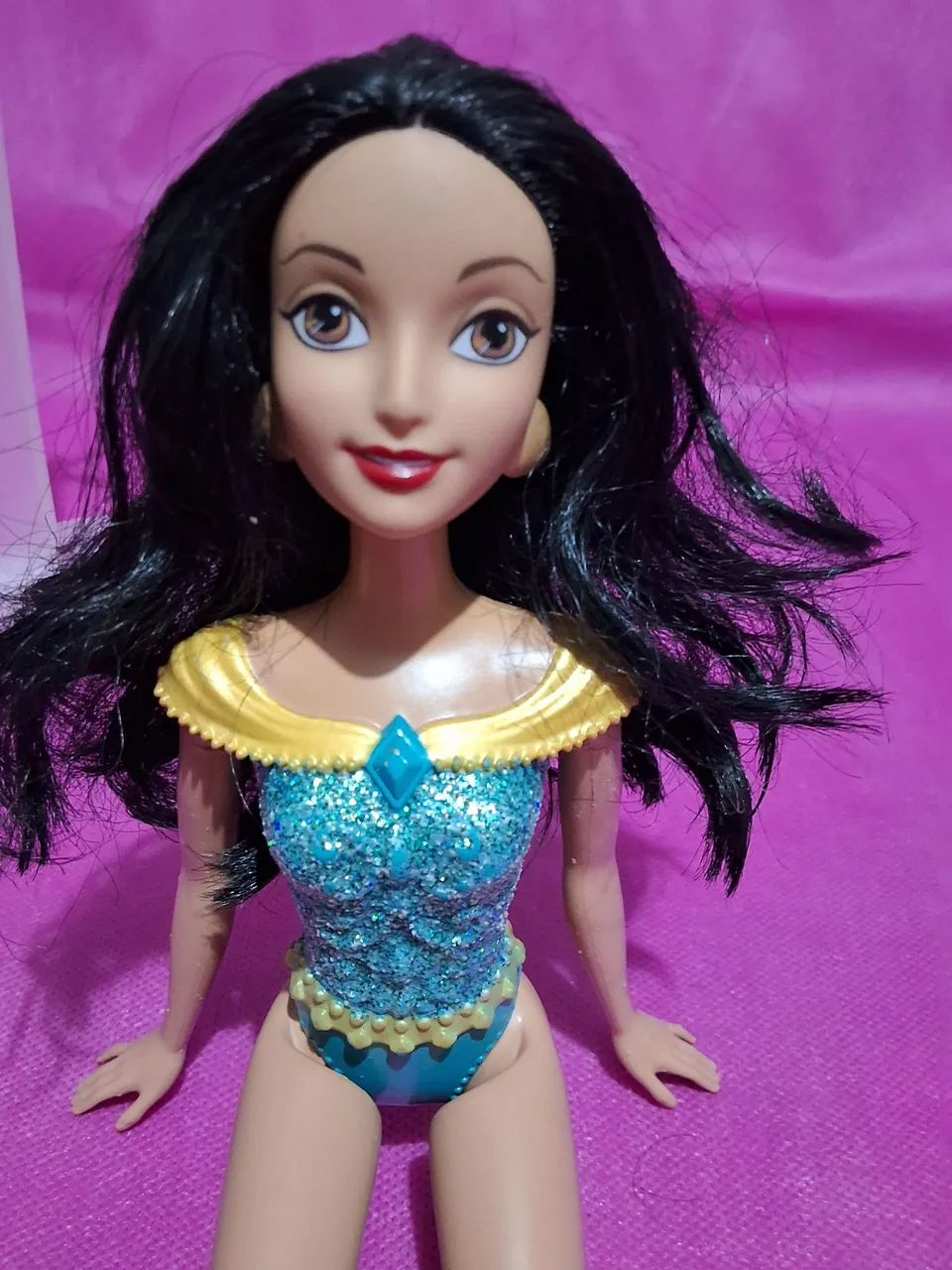 Boneca Princesa Jasmine Sparkling Original Mattel 2012 Mattel  - Foto 4