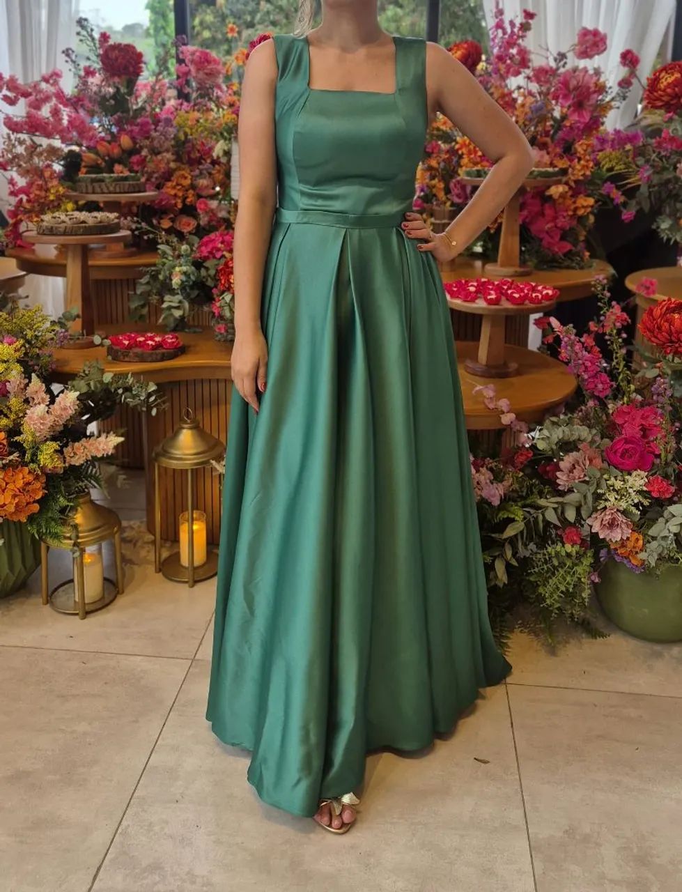 Vestido de festa cor verde - Foto 5