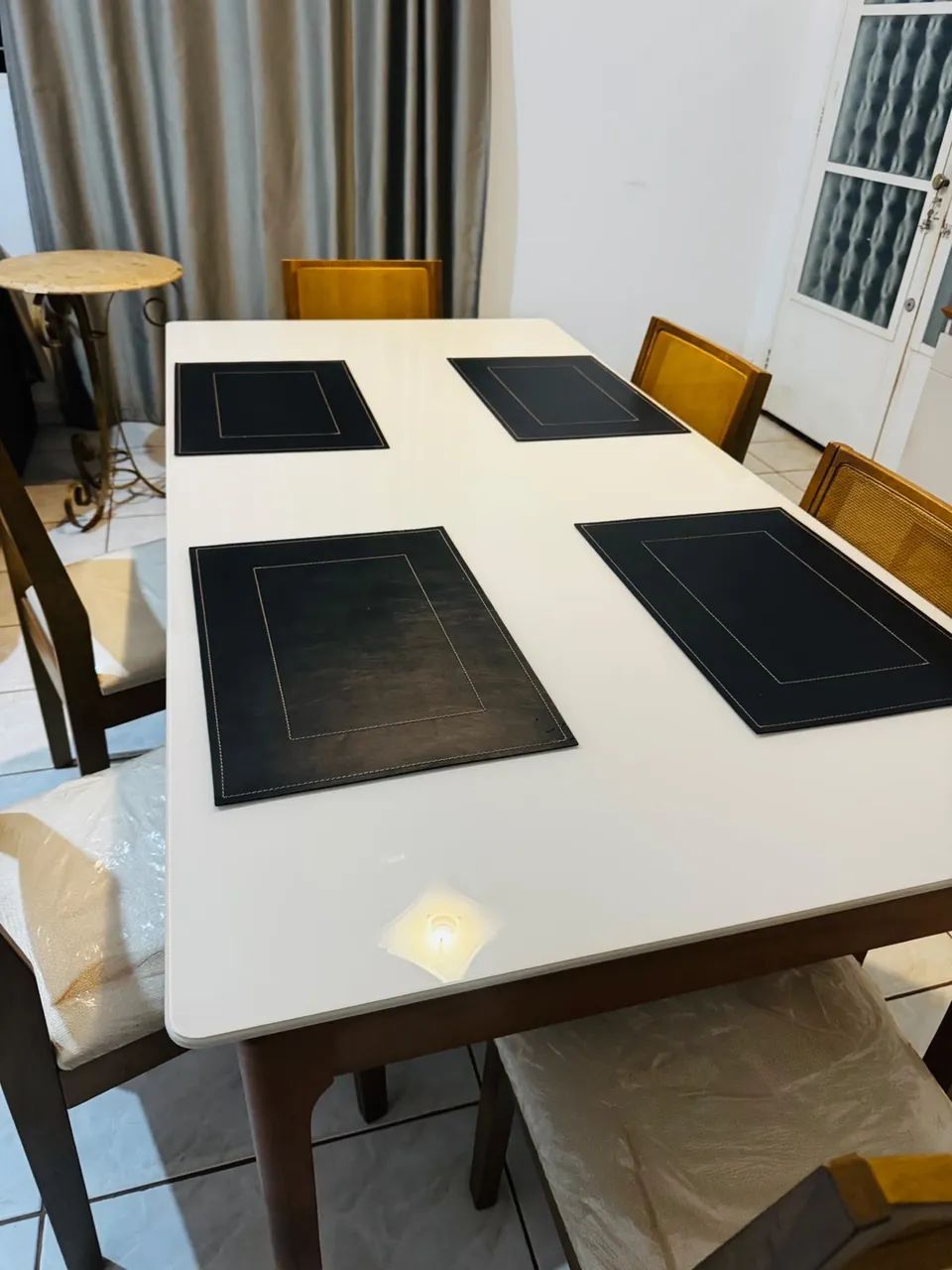 Mesa com tampo de vidro - Foto 5