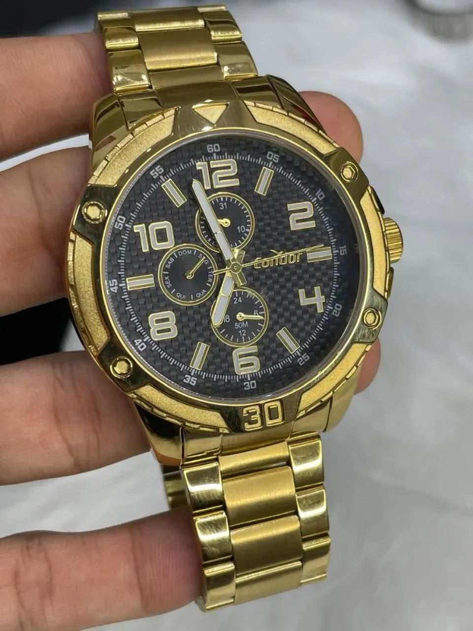 Relógio Condor Dourado com 1 ano de garantia  - Foto 2