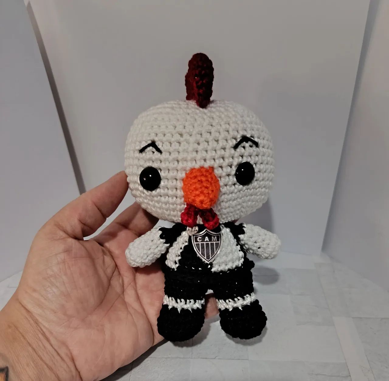 Galo Doido em amigurumi (pronta entrega) 