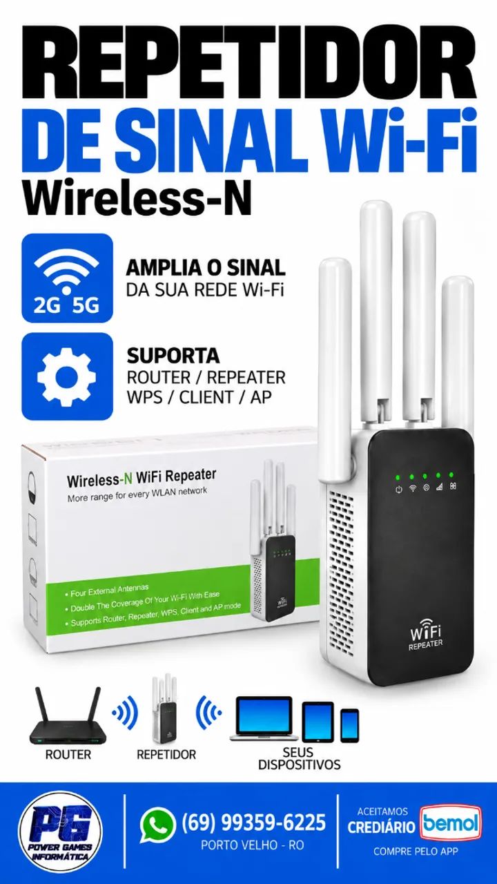 REPETIDOR WIFI 2.4G 5G