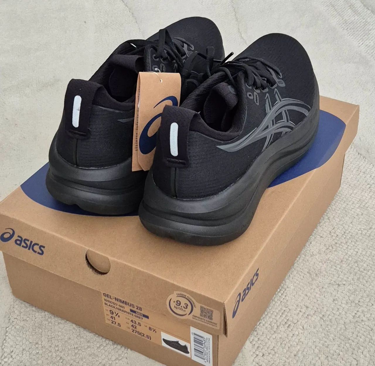 Asics nimbus 28 preto - Foto 2