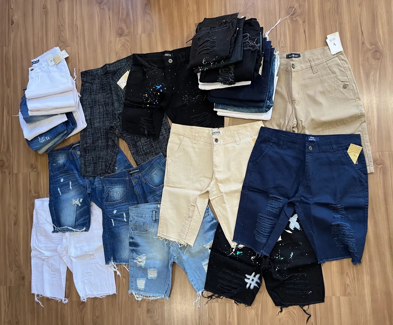 Lote bermudas jeans 16,66 unidade  - Foto 3