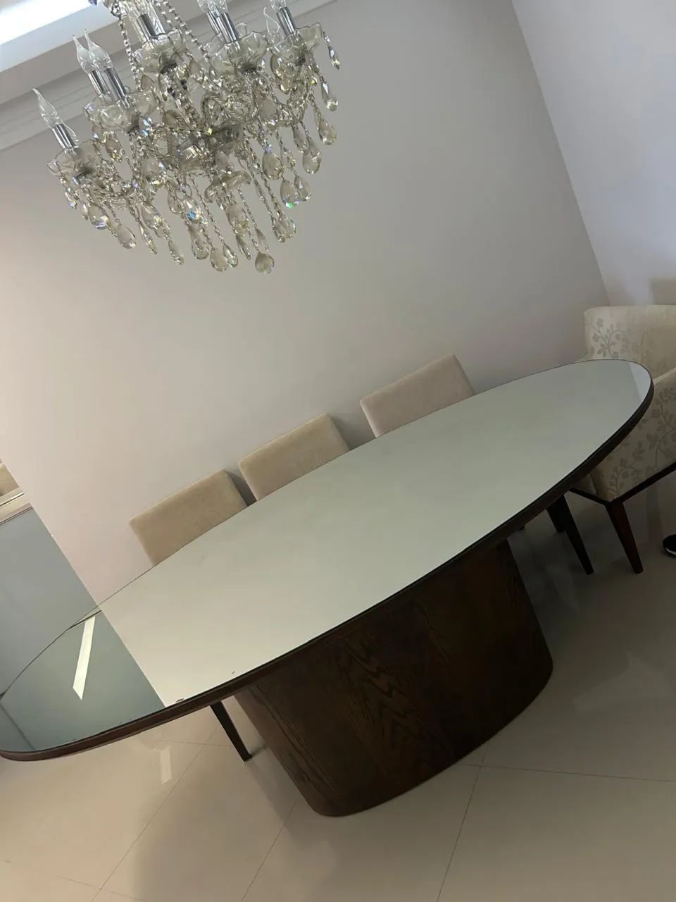 Mesa de jantar espelhada, com 6 cadeiras  - Foto 5