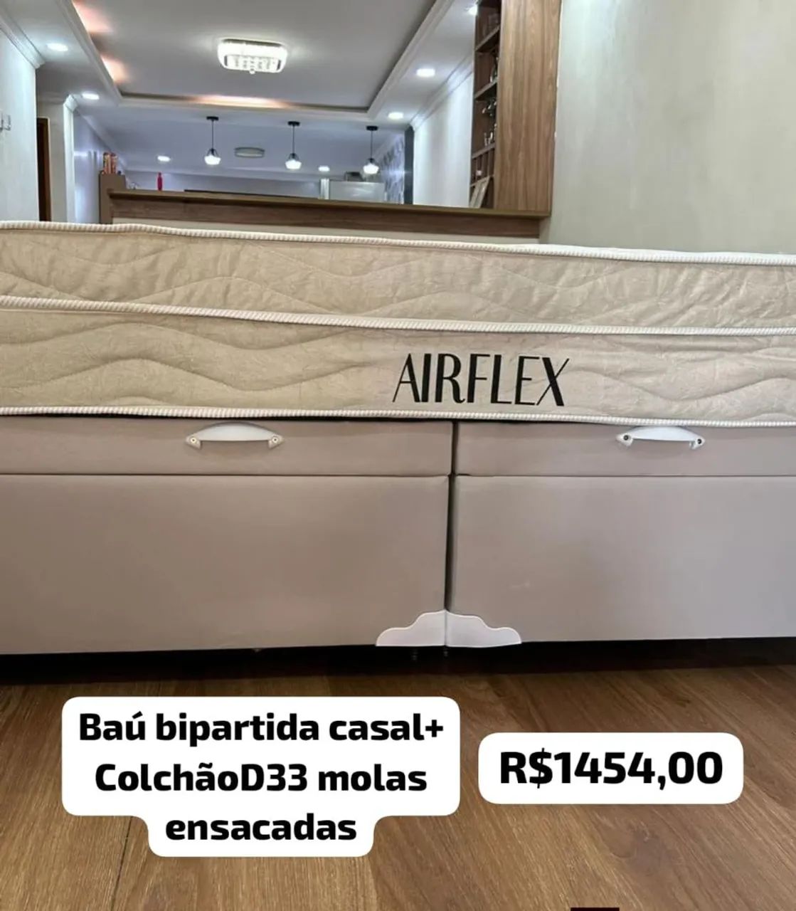 Cama baú Bipartida e colchão molas ensacadas casal - Foto 2