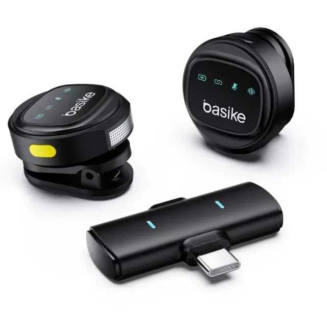 Microfone de Lapela BASIKE sem fio