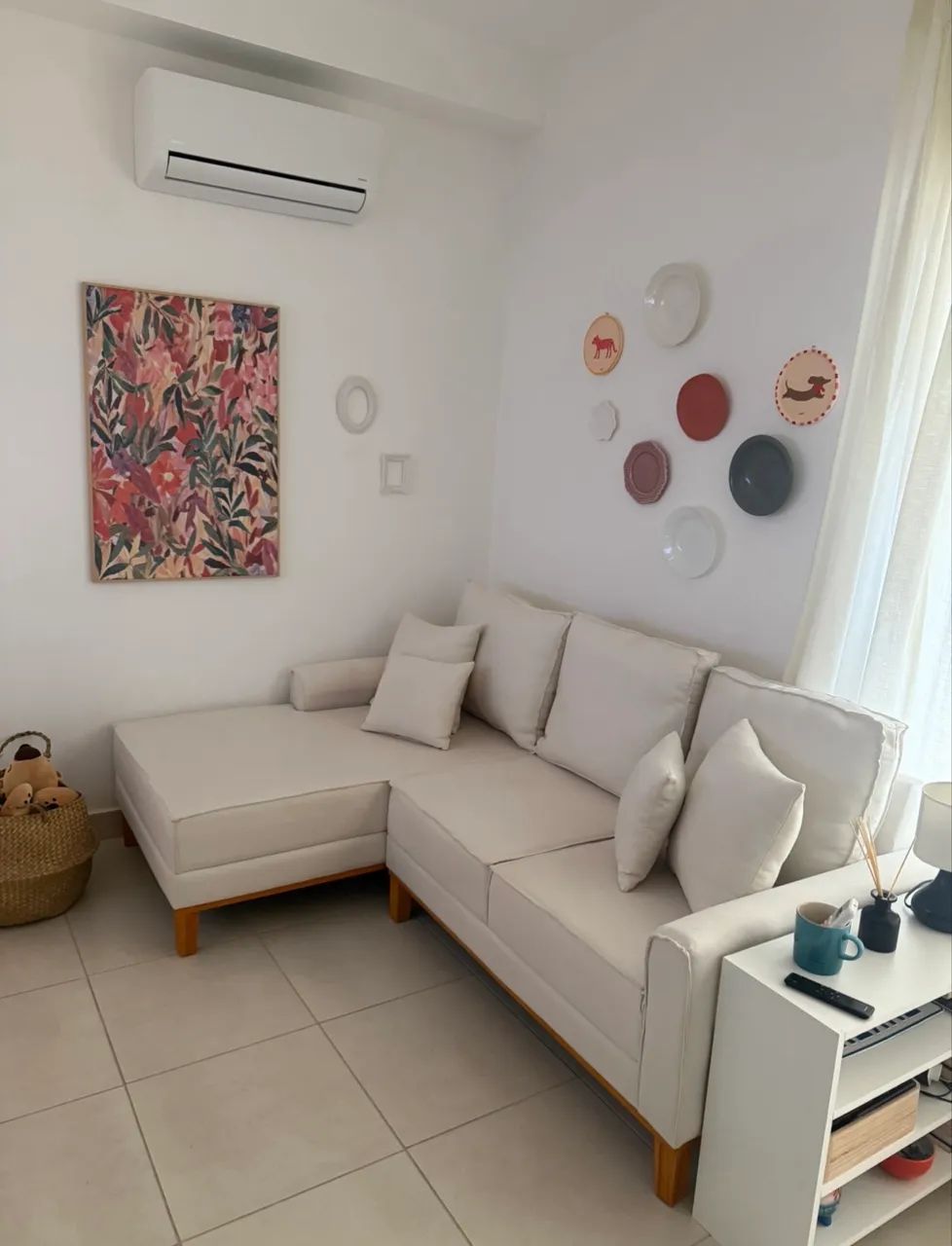 Sofá linho cru 2 metros  - Foto 4