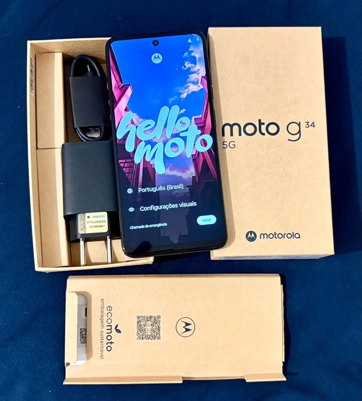 Motorola Moto G34, 5G, 128GB, Preto