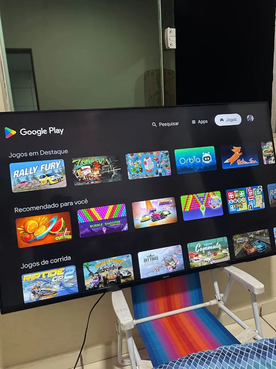 Smartv 55 4K semi nova Android  - Foto 3
