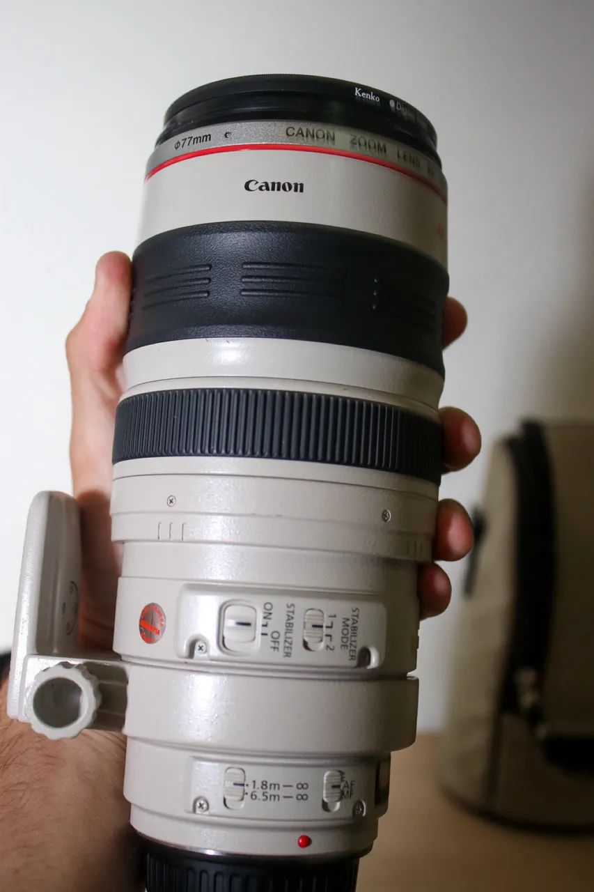 Lente Canon Ef 100-400mm F/4.5-5.6 Telefoto Zoom (usada) Canon EF Branca (usado) - Foto 6