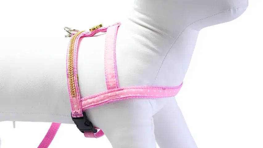 CONJ. PEITORAL NYLON PRINCESA ROSA - Foto 2