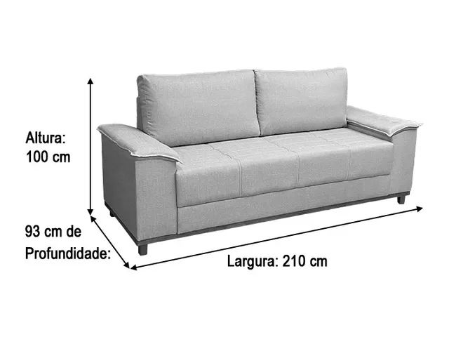 Sofá 3 Lugares Living 2,10m D28 e Molas a7 - Foto 4