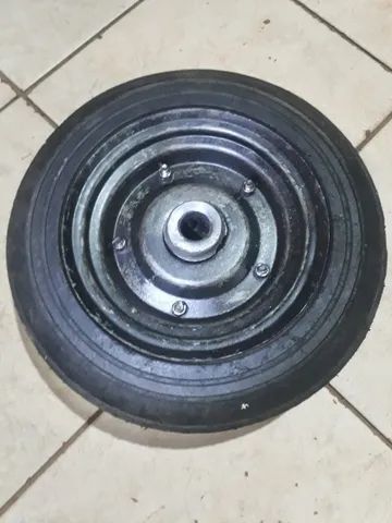 Roda Maciça 335x80 Com Rolamento de Rolete Capacidade 250kg - Foto 4