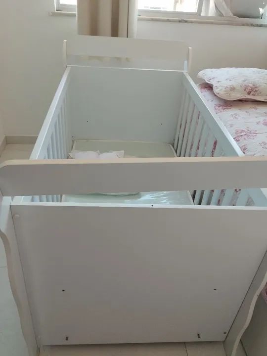 Berço de madeira branco - Foto 2