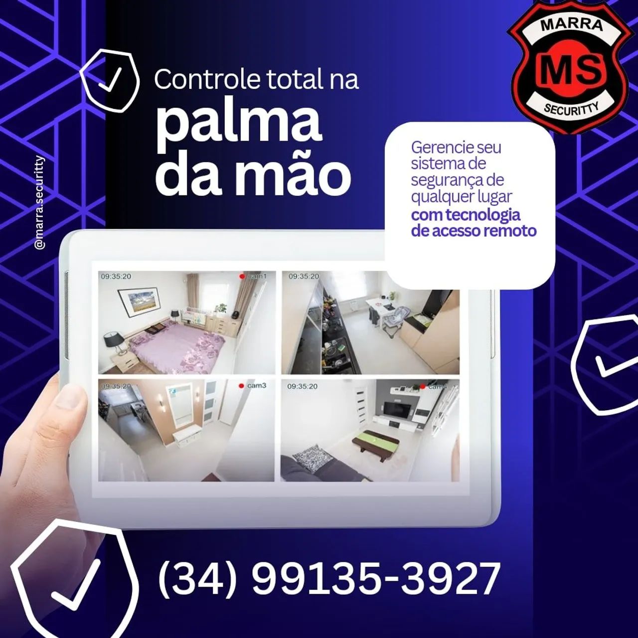 Acesso Remoto para monitorar tudo de qualquer lugar Câmeras ao vivo