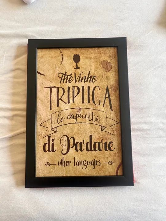 Quadro Decorativo Vinho 