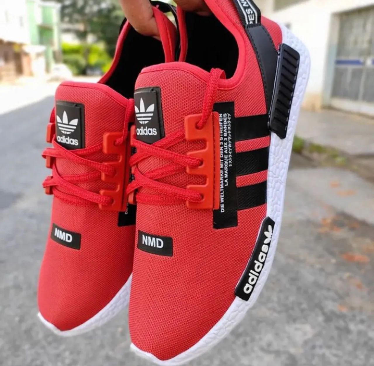 Adidas nmd vermelho masculino best sale