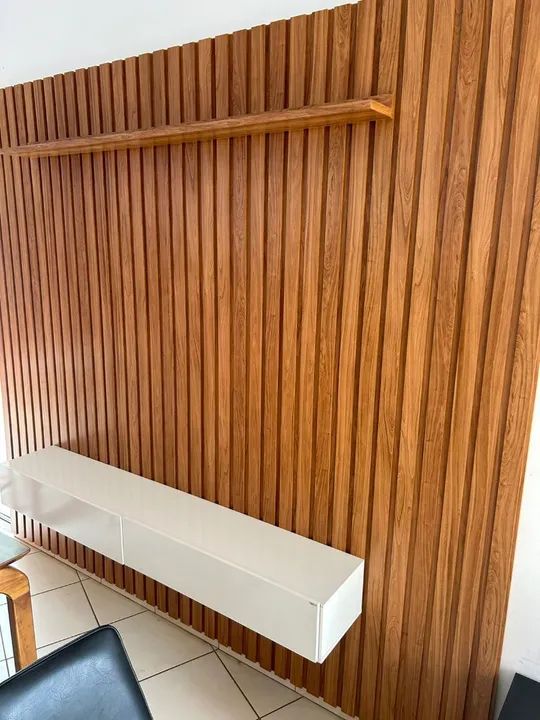 Painel de Parede modulado e ripado para TV - Moderno e Elegante - Foto 2