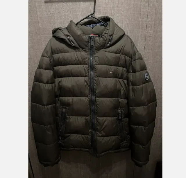 Casaco Jaqueta puffer Tommy Hilfiger verde oliva Bomber Neve Frio Extremo Gg