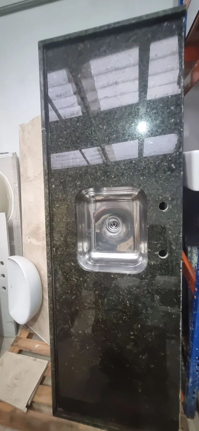 Pia cozinha pedra verde Ubatuba - Foto 4