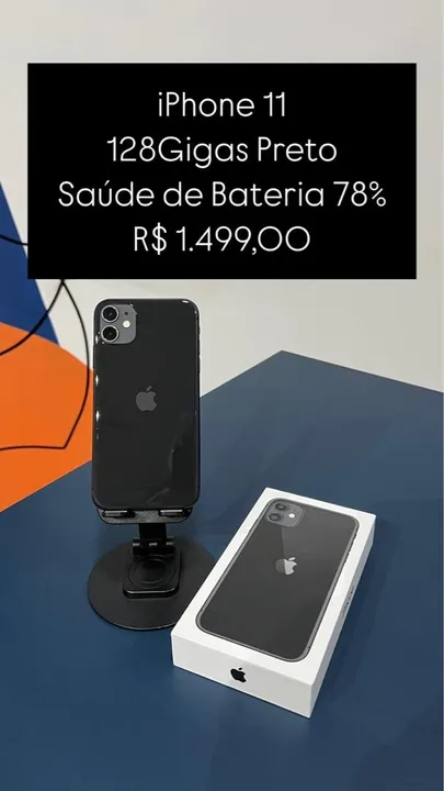 Apple iPhone 11 ブラック 本体 バッテリー76% IPhone 11 64Gb Preto Saude de bateria 76% | Loja Física