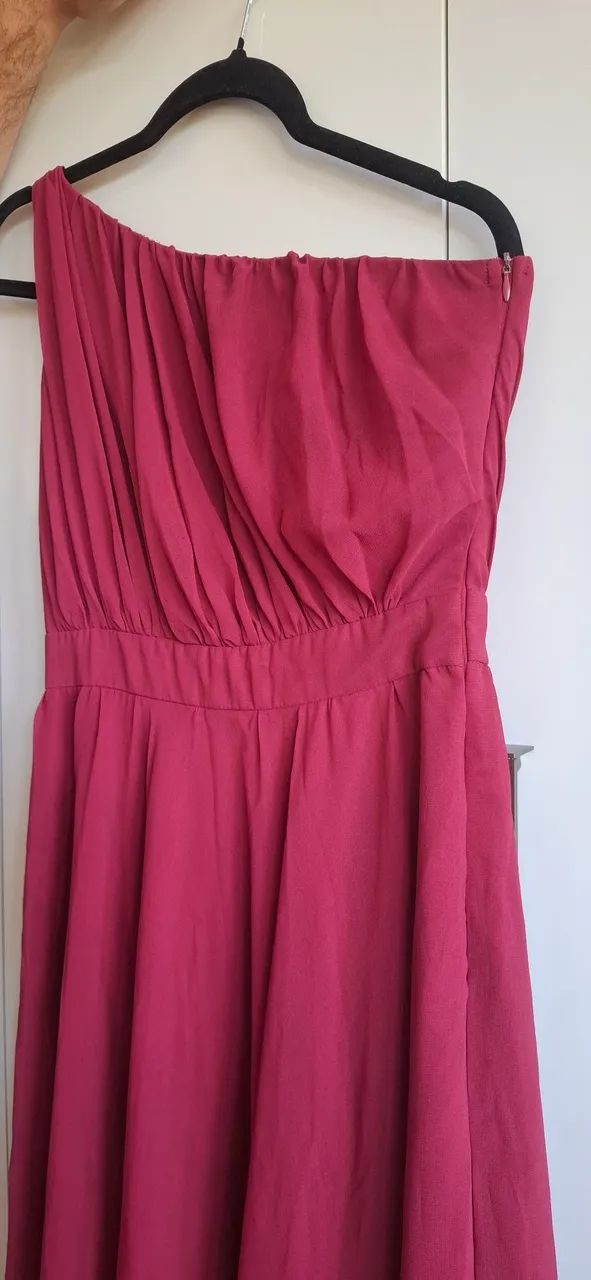Vestido de Festa Vinho Elegante - Foto 4